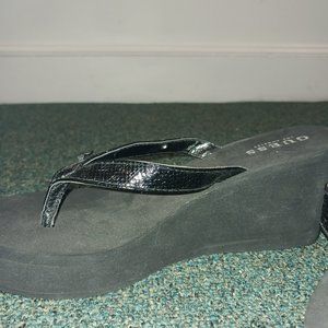 Guess Sandal S Womens Black 8 Guess Los Angeles Wedge Strap